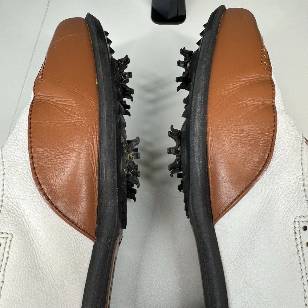FootJoy Estate Collection Womens Golf Shoes Size 9M White Brown Leather Vintage